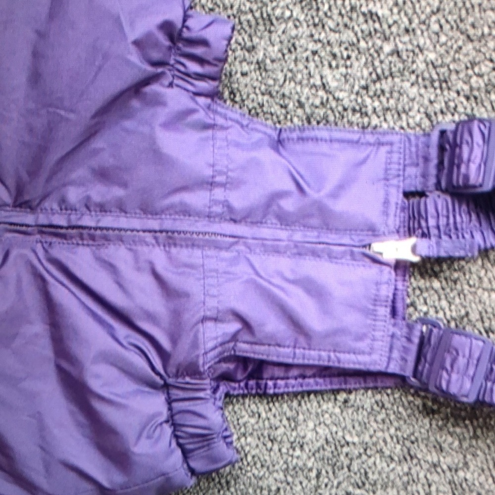 Pacific trail purple flower snow pants bibs ski winter sledding - Picture 3 of 5